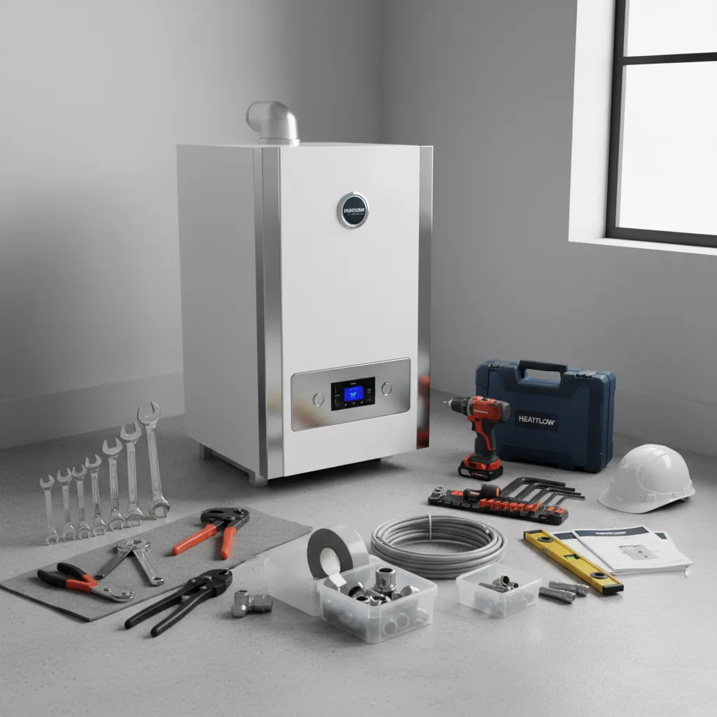 New boiler installation tools ready for work