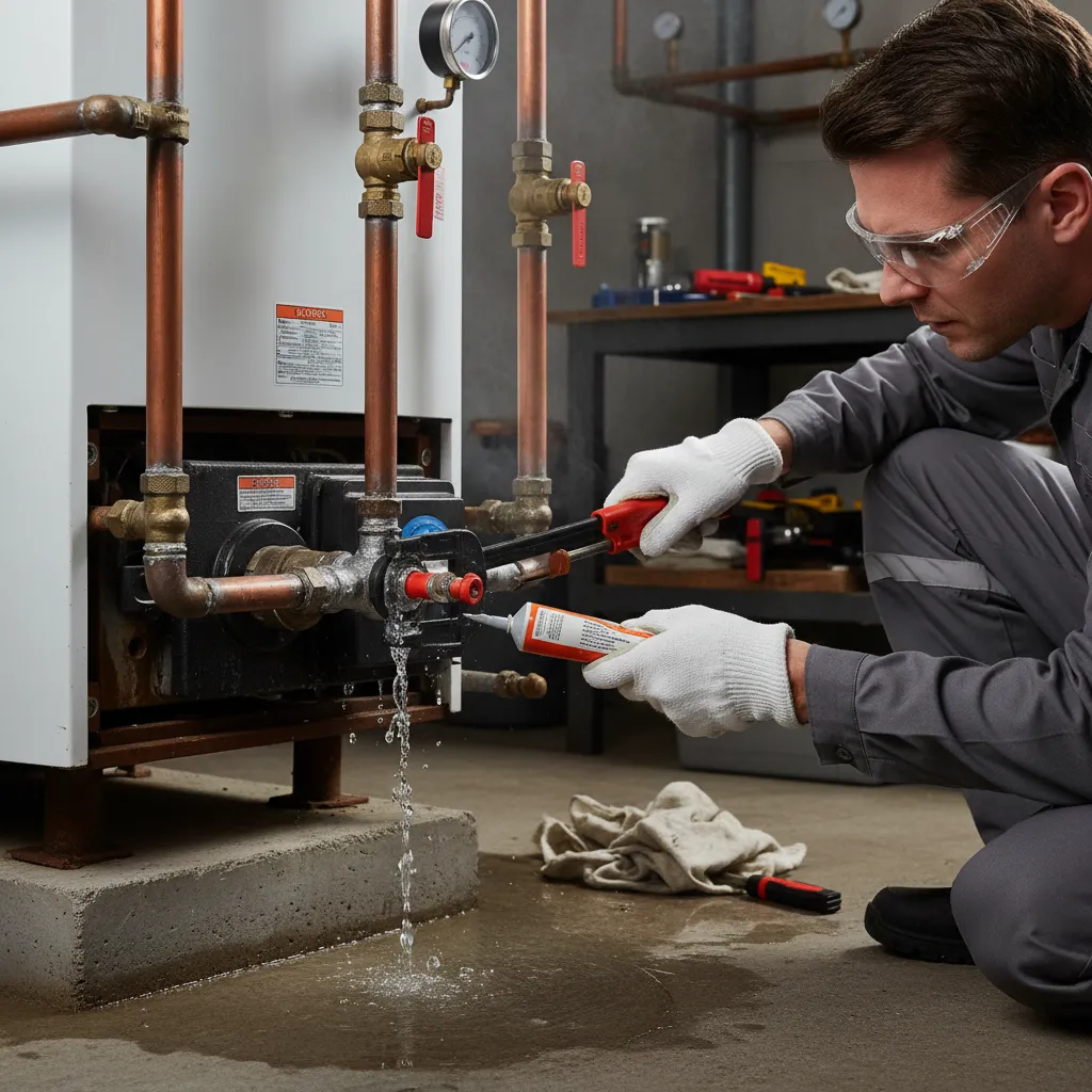 Boiler leaking repair